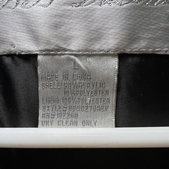 BB Dakota Pea Coat Womens Size Large Black Pink Plaid Two Button Front Acrylic - Picture 7 of 11